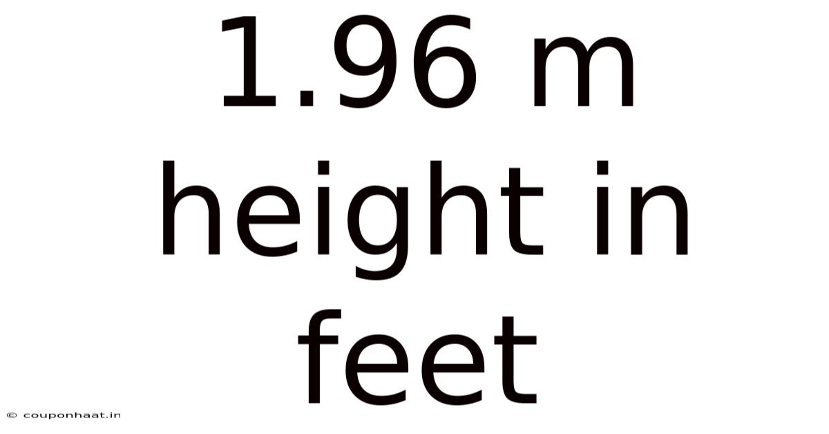 1.96 M Height In Feet