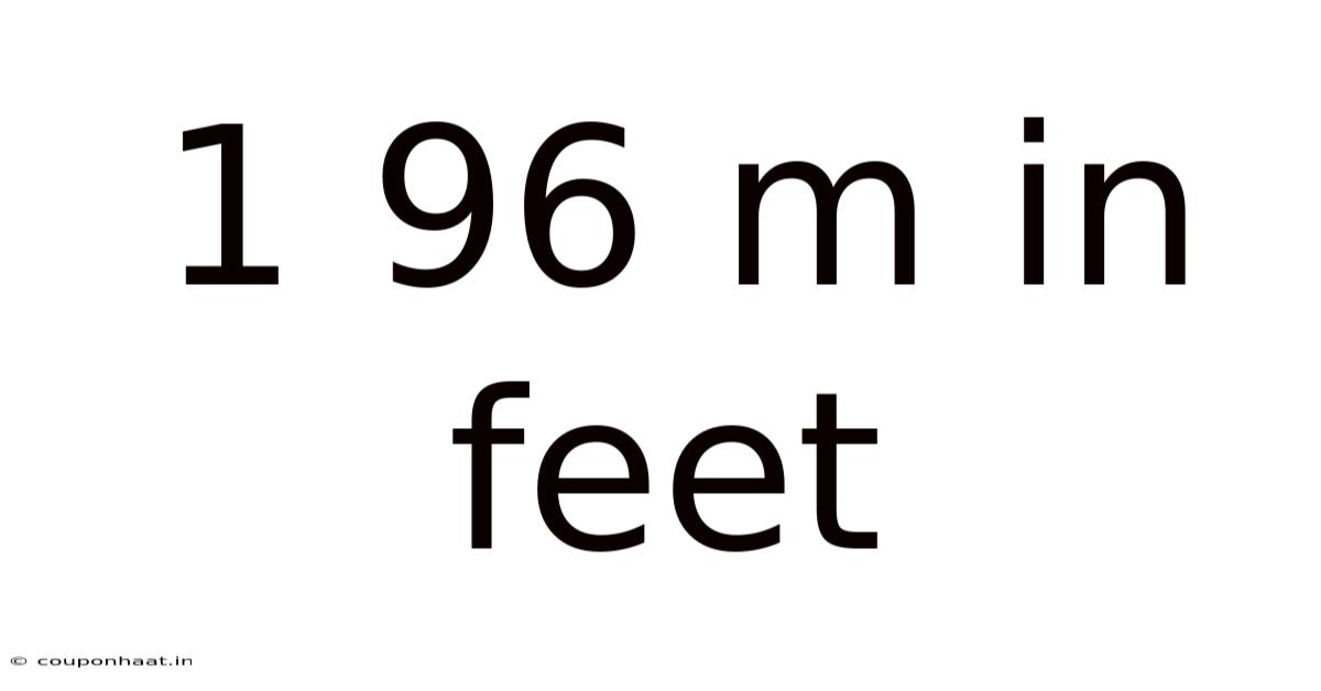 1 96 M In Feet
