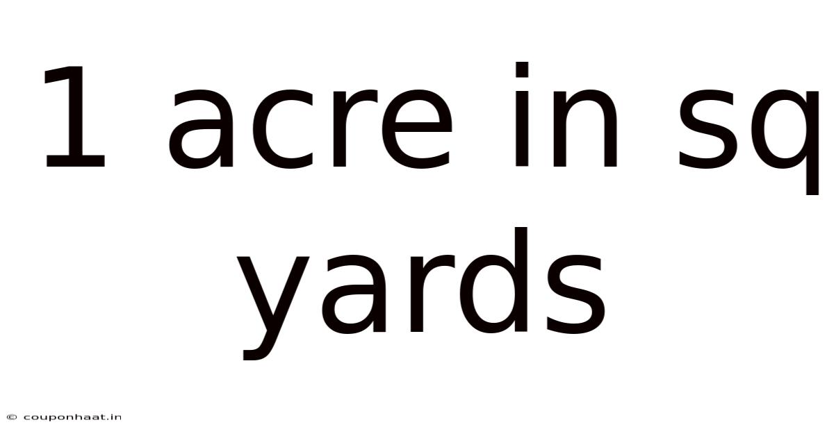 1 Acre In Sq Yards