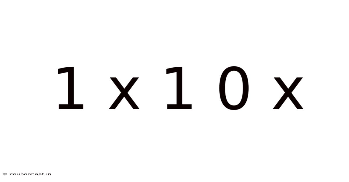 1 X 1 0 X