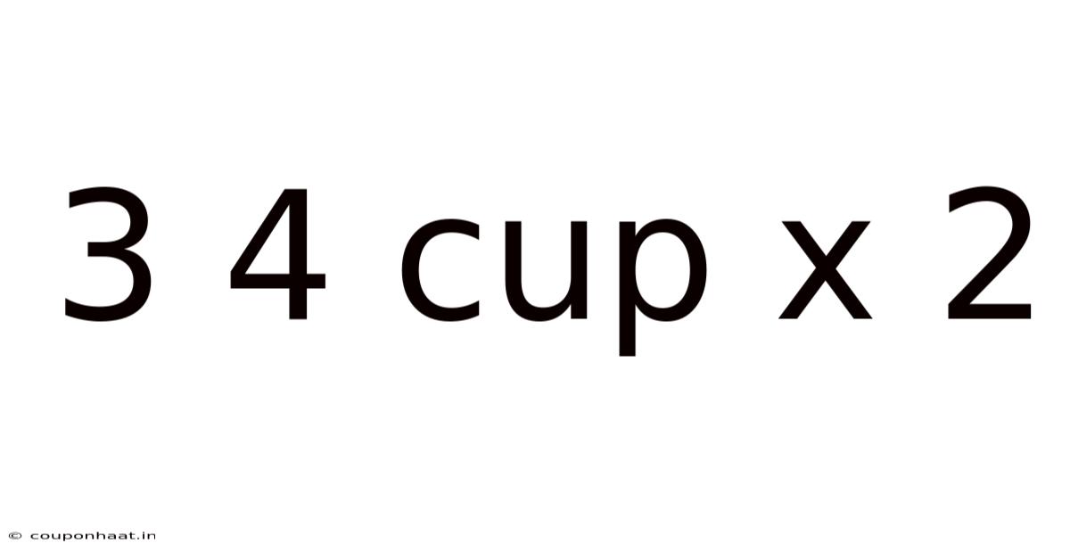 3 4 Cup X 2