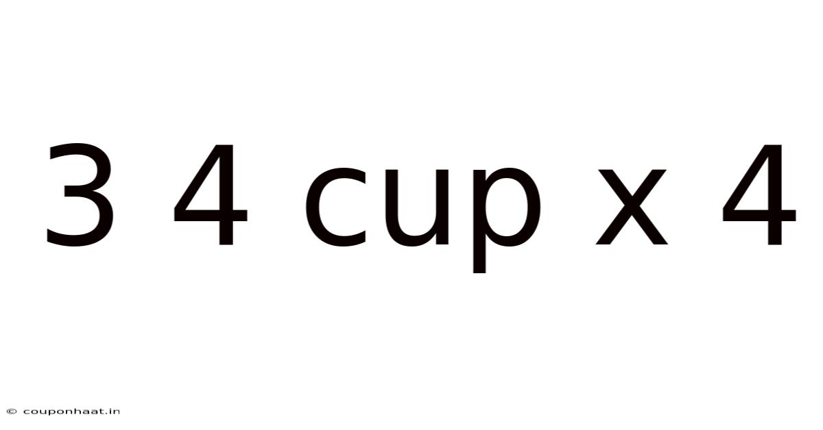 3 4 Cup X 4