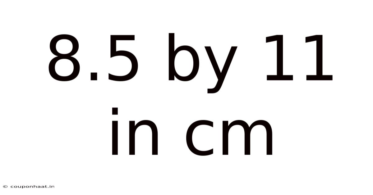 8.5 By 11 In Cm