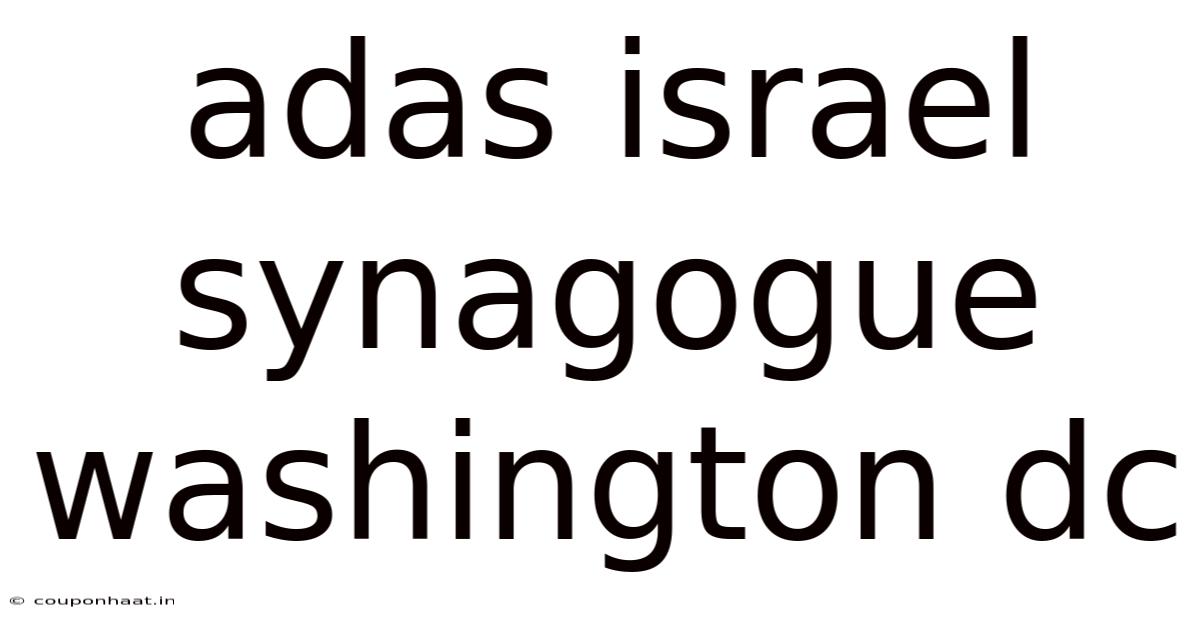 Adas Israel Synagogue Washington Dc