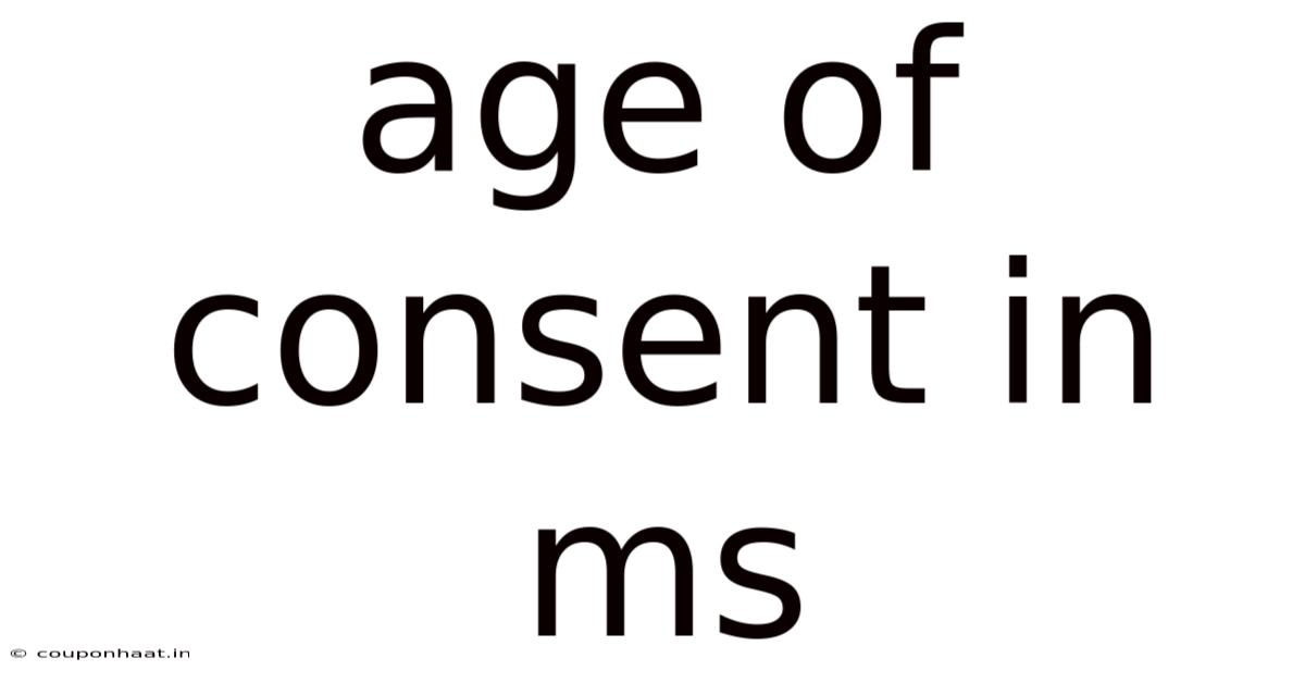 Age Of Consent In Ms