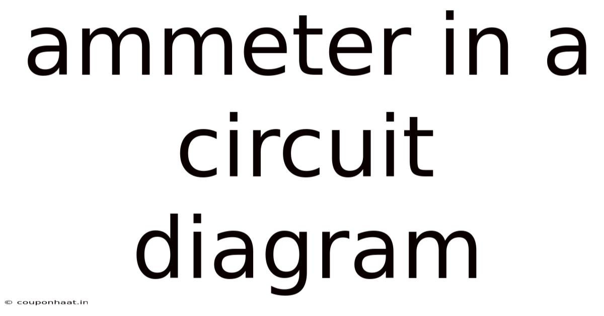Ammeter In A Circuit Diagram