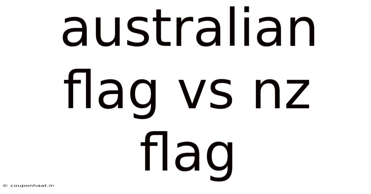 Australian Flag Vs Nz Flag