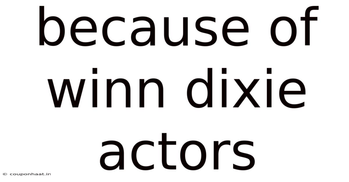 Because Of Winn Dixie Actors