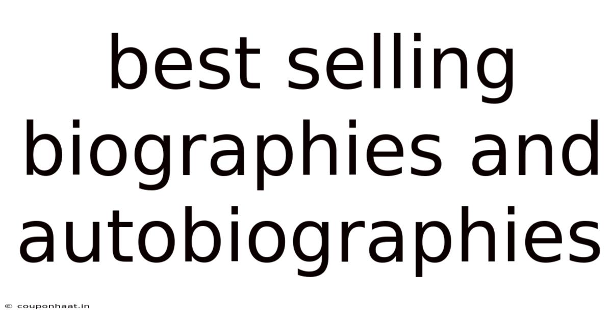 Best Selling Biographies And Autobiographies