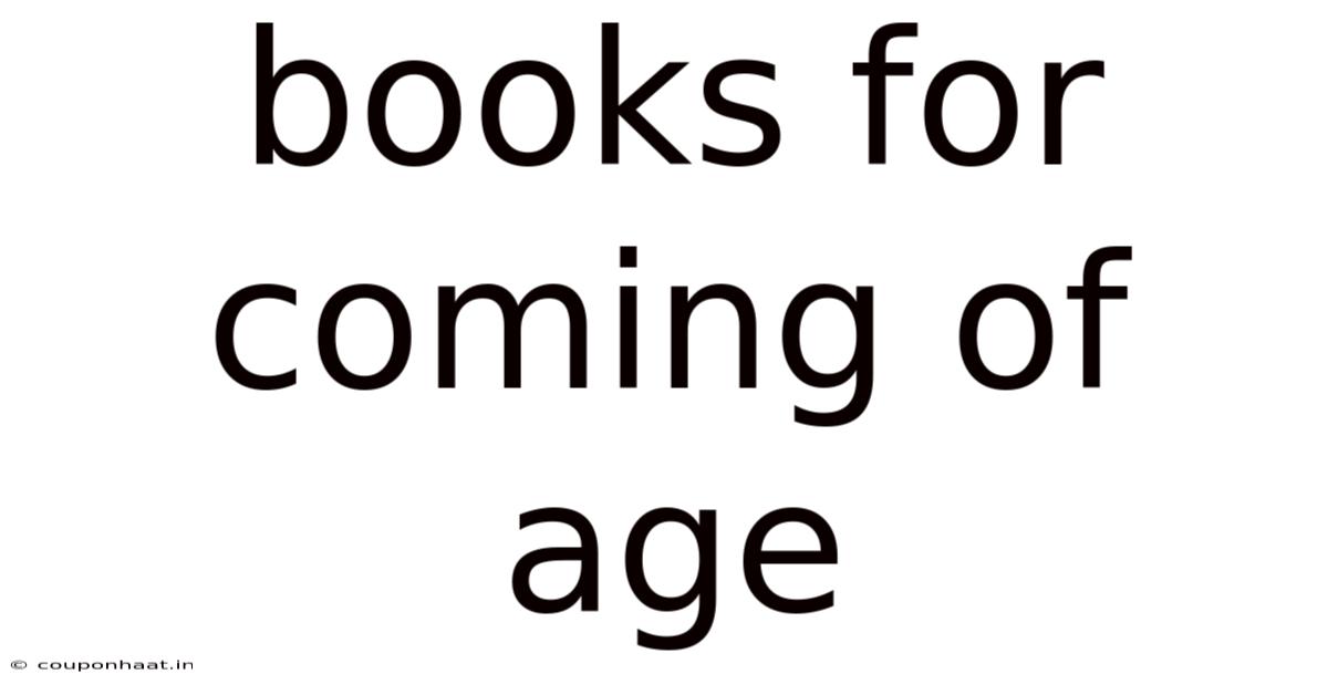 Books For Coming Of Age