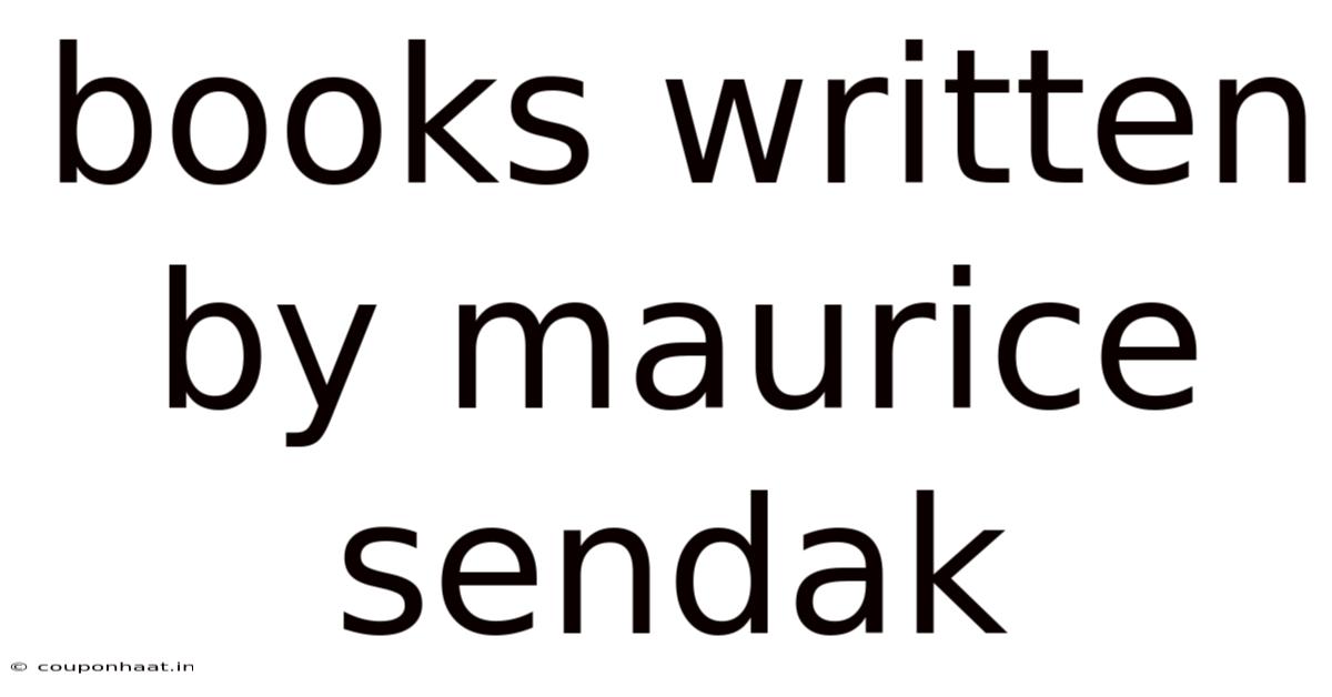 Books Written By Maurice Sendak