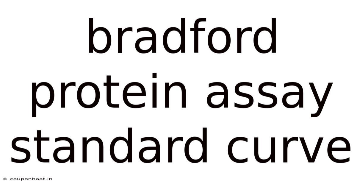 Bradford Protein Assay Standard Curve