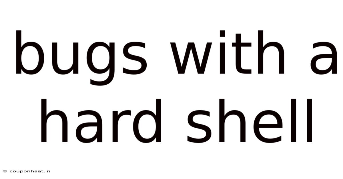 Bugs With A Hard Shell