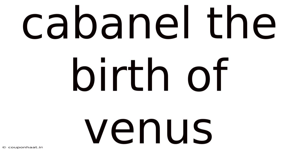 Cabanel The Birth Of Venus