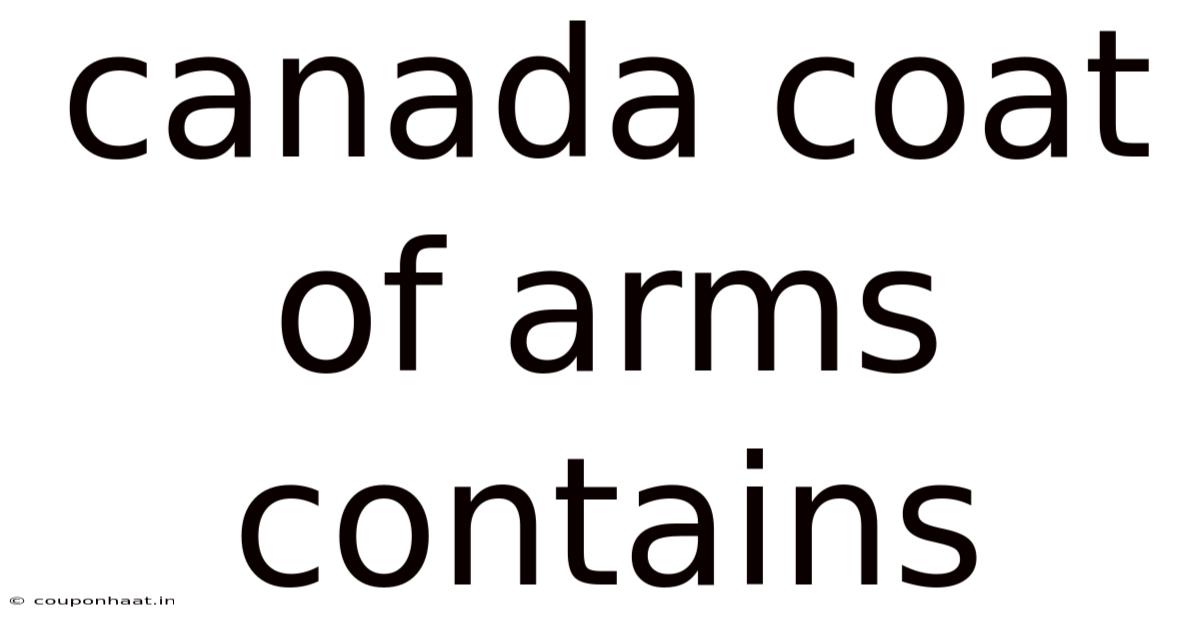 Canada Coat Of Arms Contains