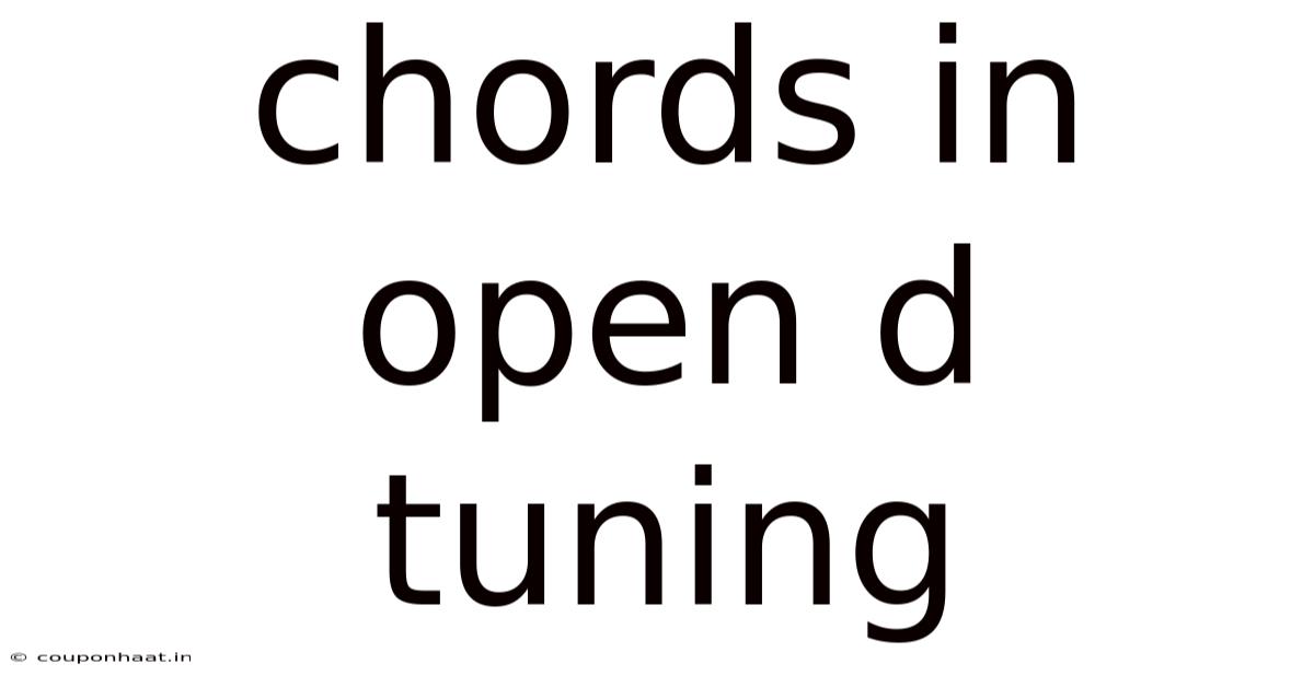 Chords In Open D Tuning