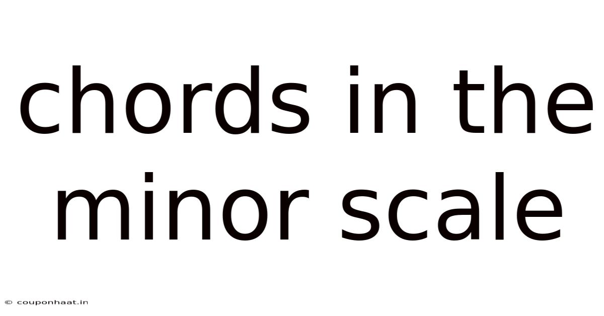 Chords In The Minor Scale