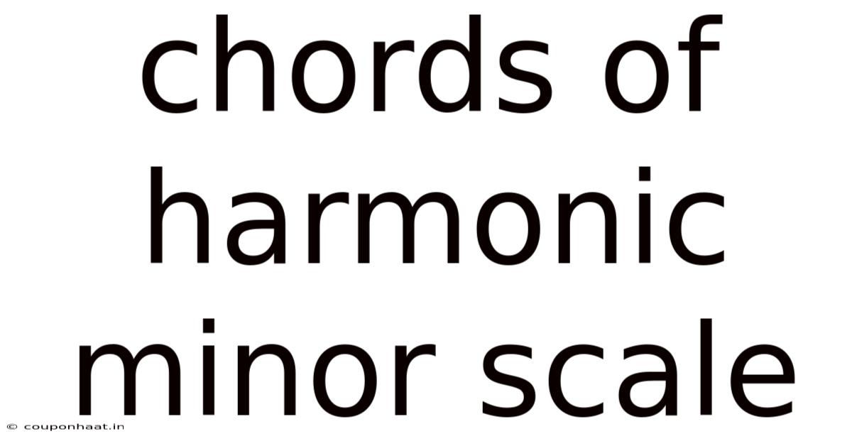 Chords Of Harmonic Minor Scale