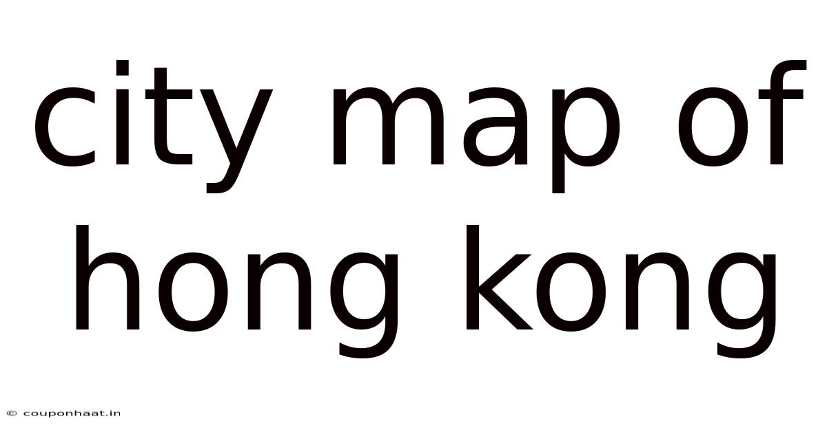 City Map Of Hong Kong