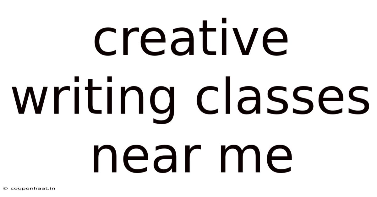 Creative Writing Classes Near Me