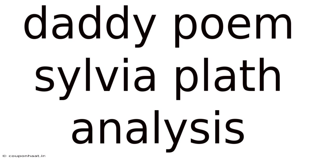 Daddy Poem Sylvia Plath Analysis