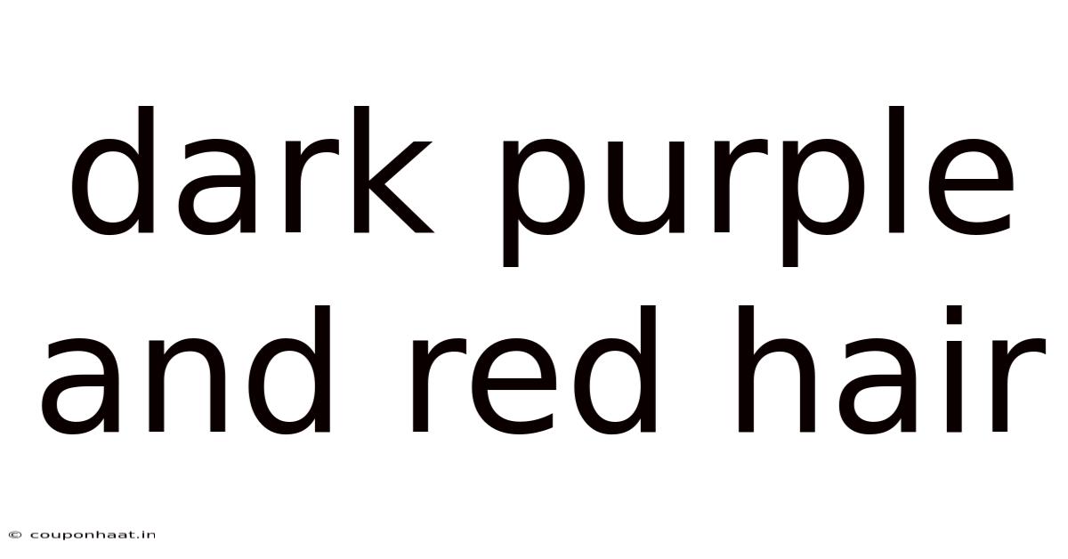 Dark Purple And Red Hair