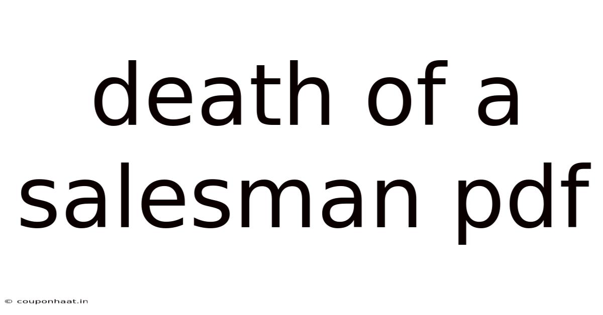 Death Of A Salesman Pdf