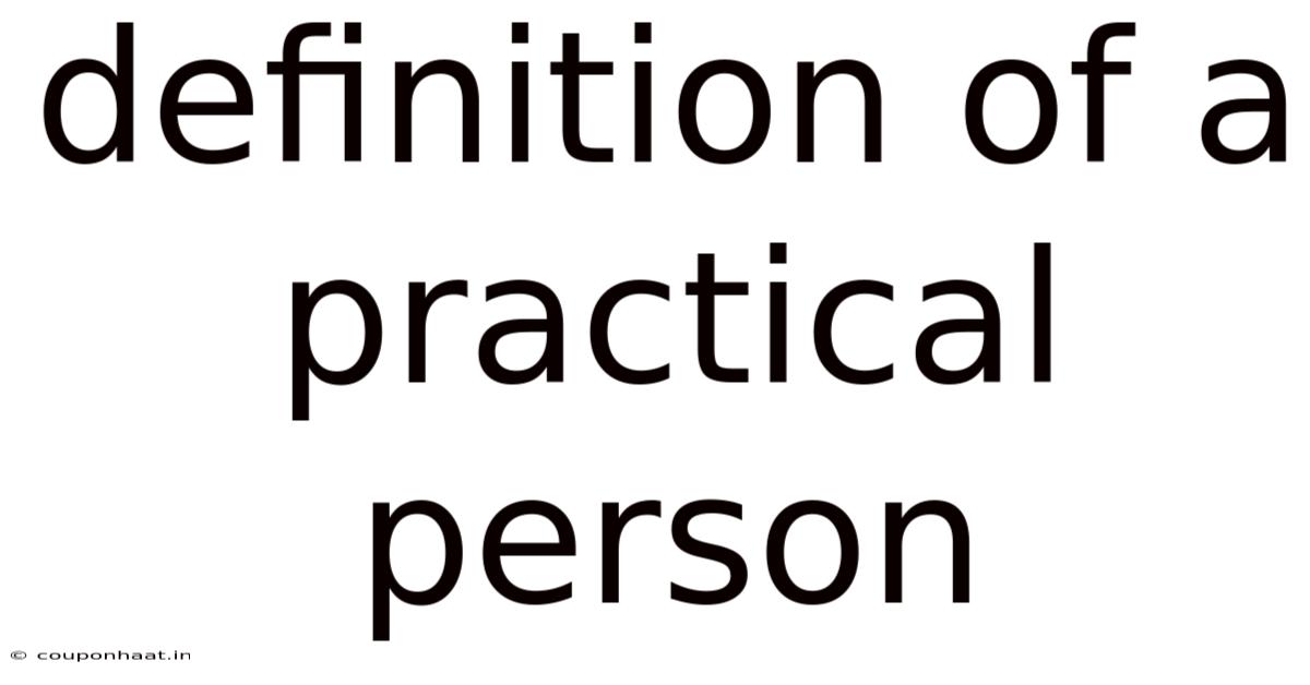 Definition Of A Practical Person