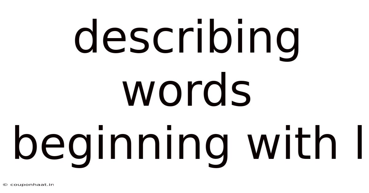 Describing Words Beginning With L