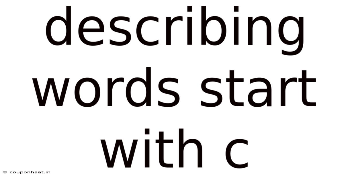 Describing Words Start With C