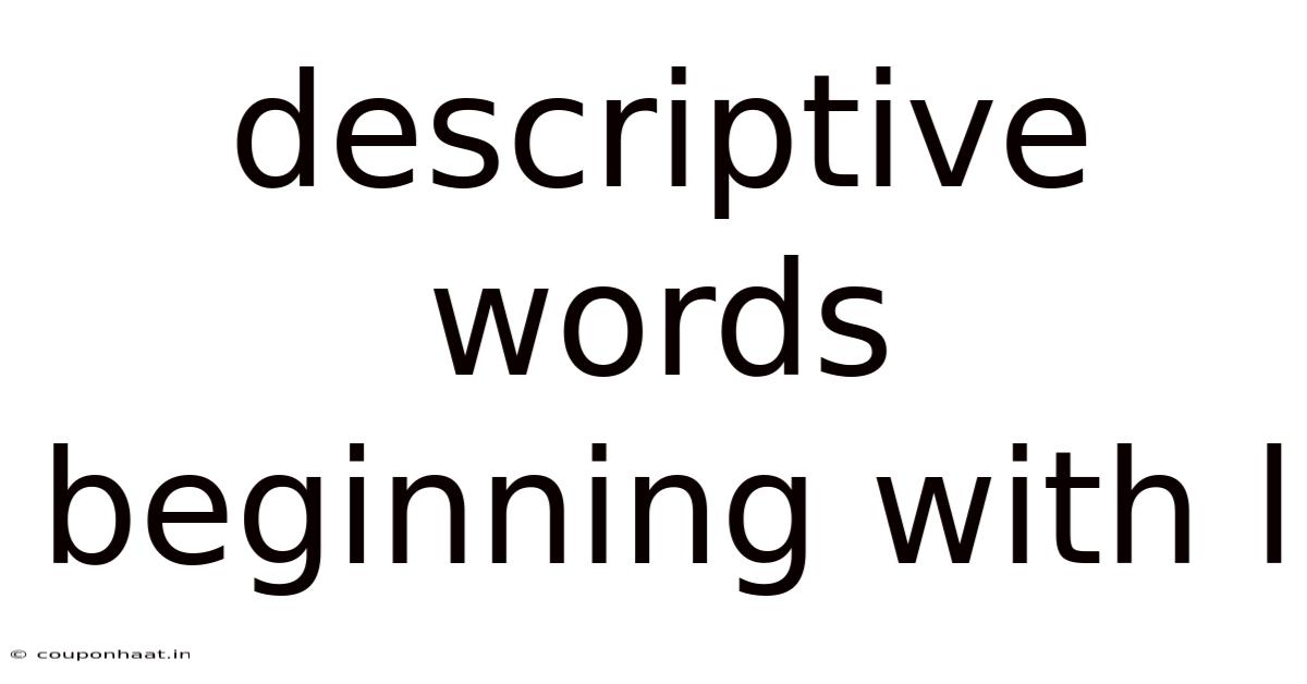 Descriptive Words Beginning With L
