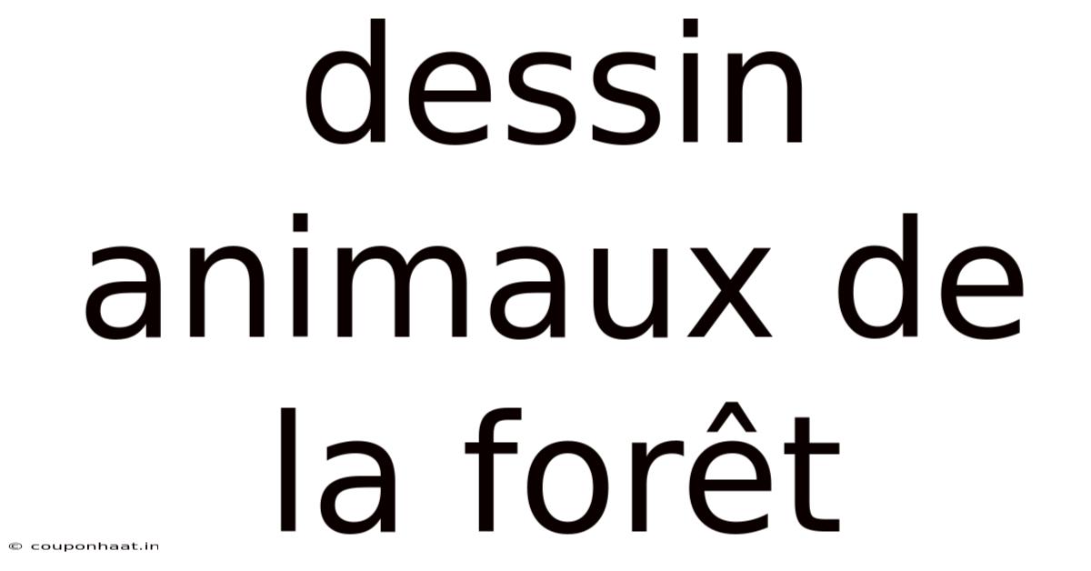 Dessin Animaux De La Forêt