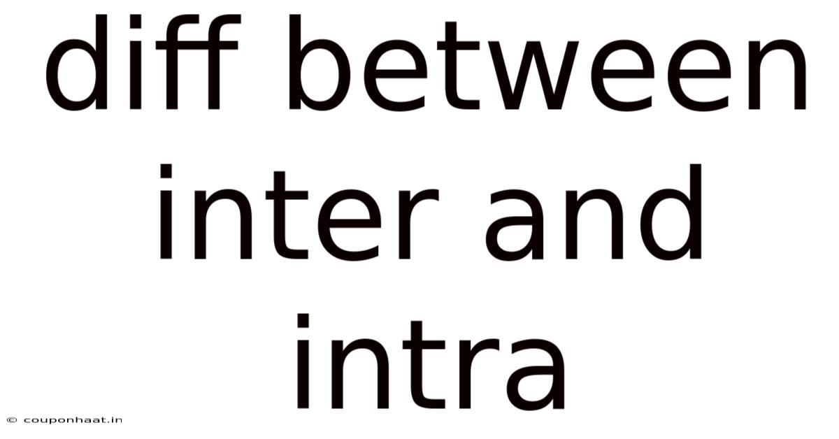 Diff Between Inter And Intra