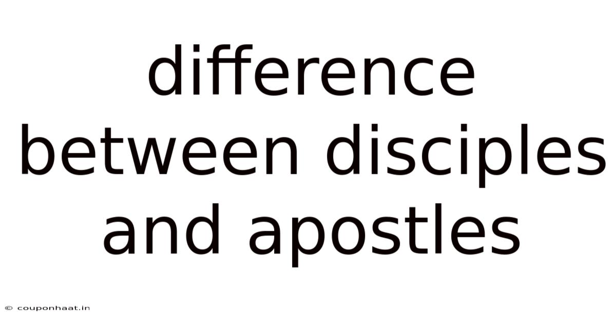 Difference Between Disciples And Apostles