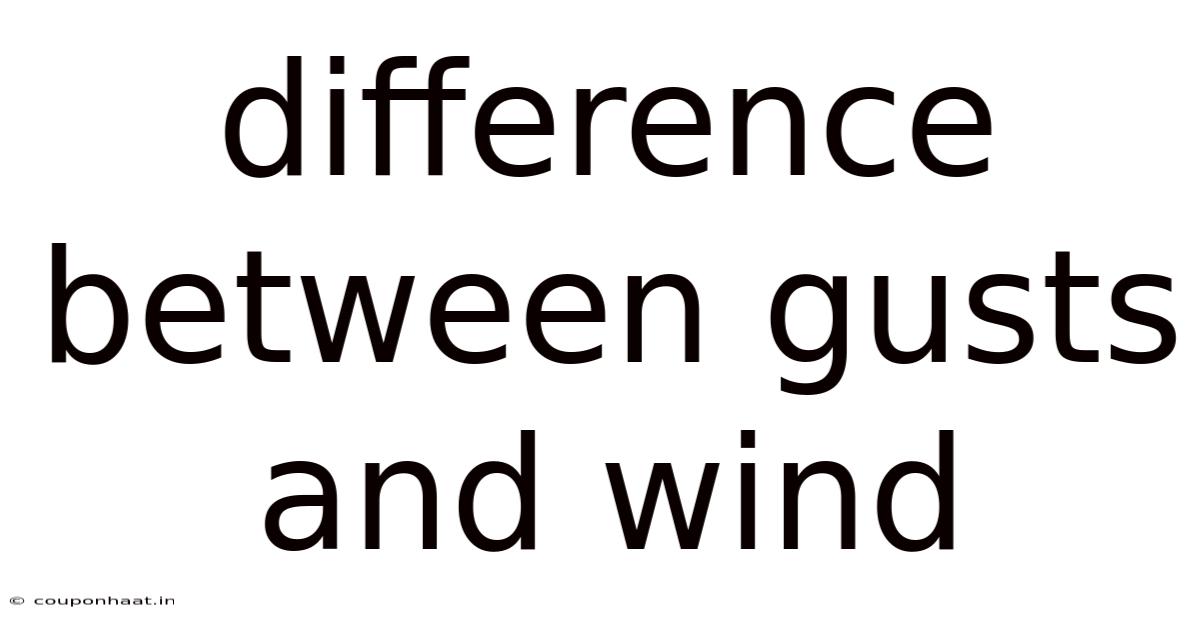 Difference Between Gusts And Wind