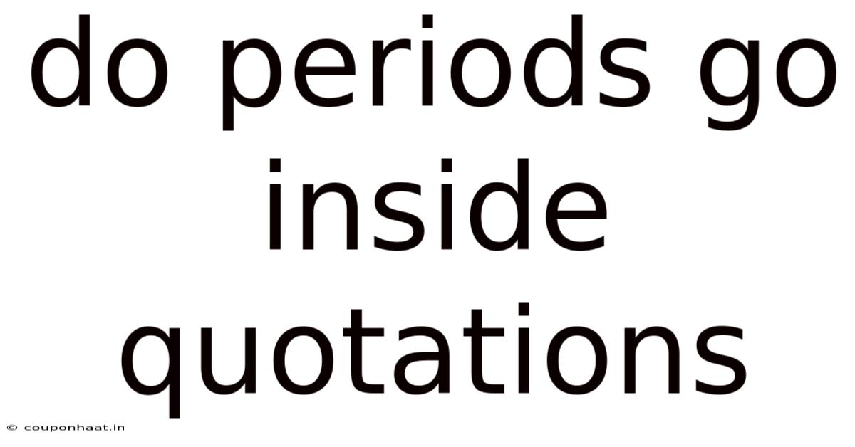 Do Periods Go Inside Quotations