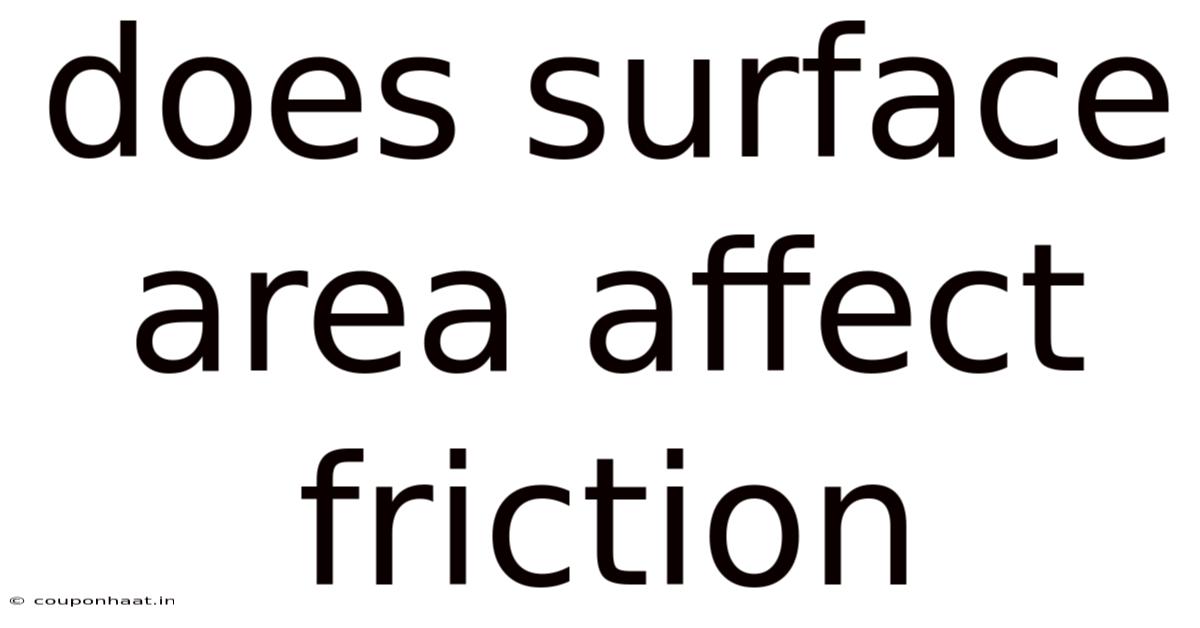 Does Surface Area Affect Friction