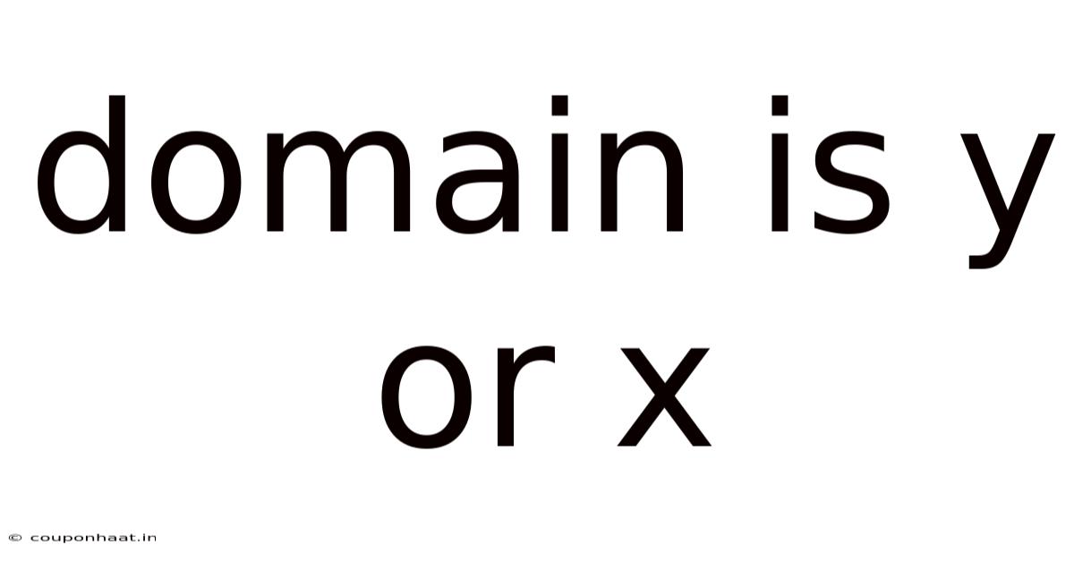 Domain Is Y Or X