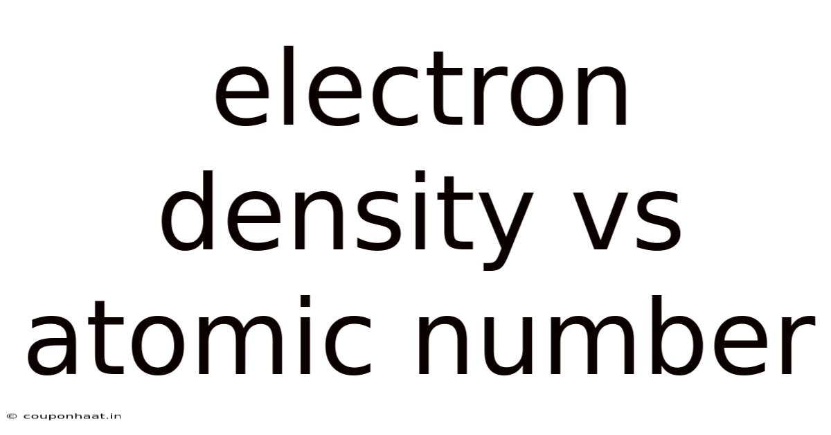 Electron Density Vs Atomic Number