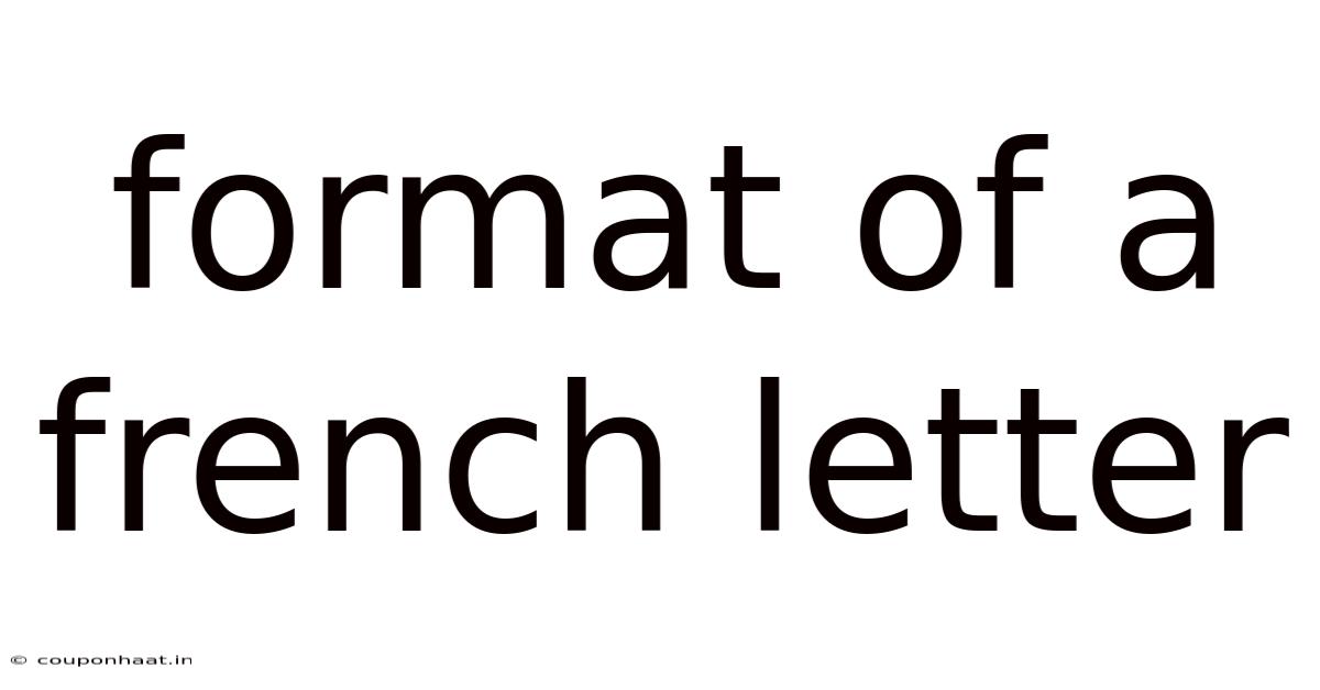 Format Of A French Letter
