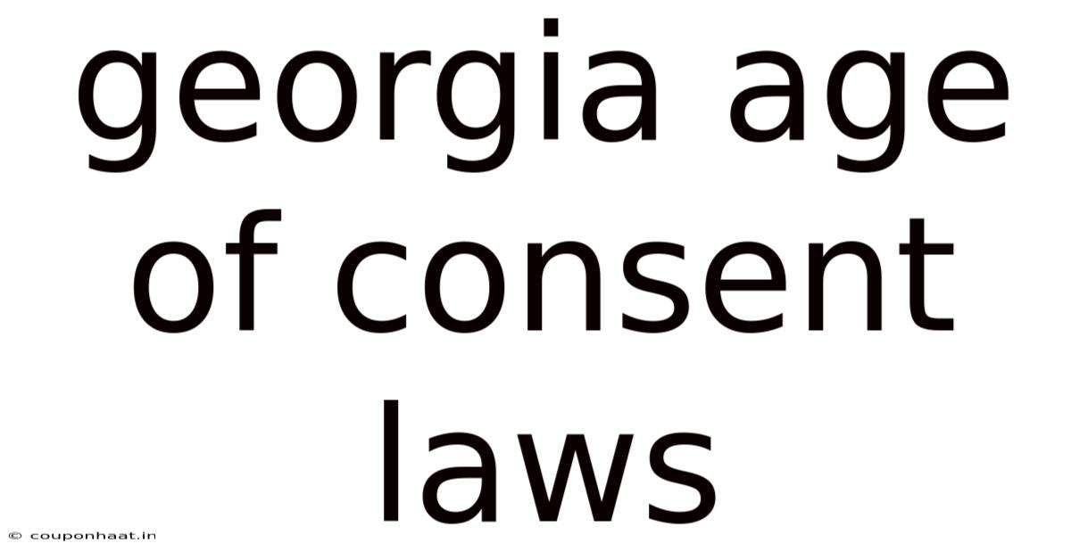 Georgia Age Of Consent Laws