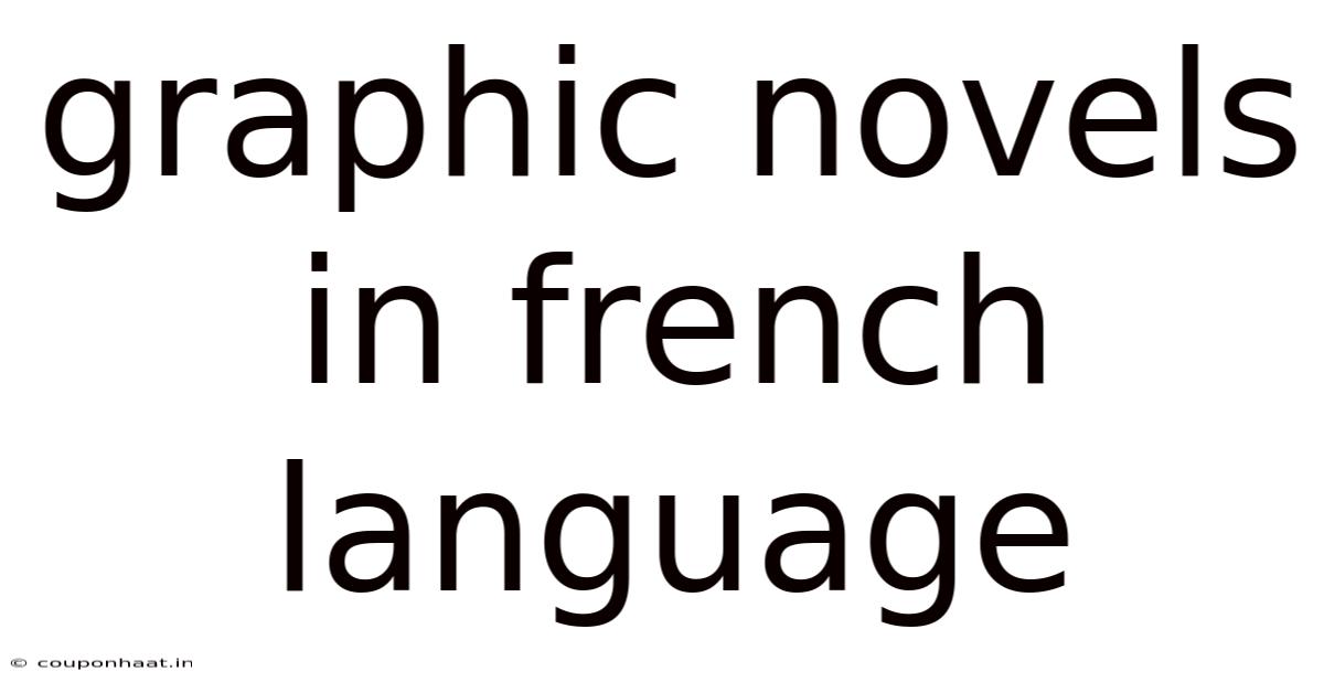 Graphic Novels In French Language