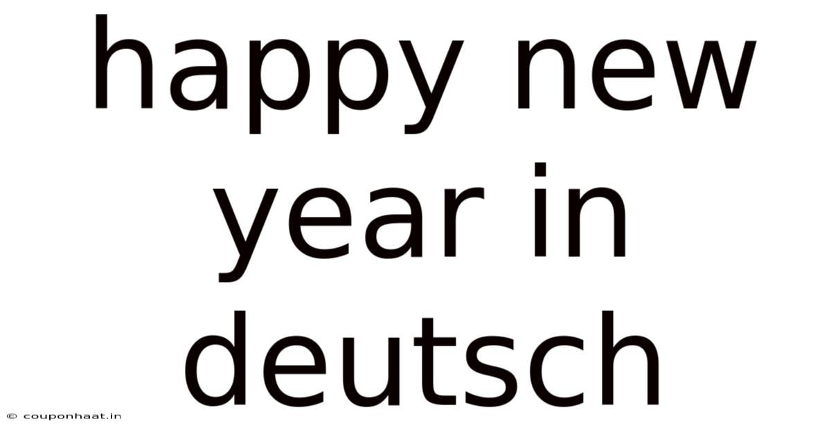 Happy New Year In Deutsch