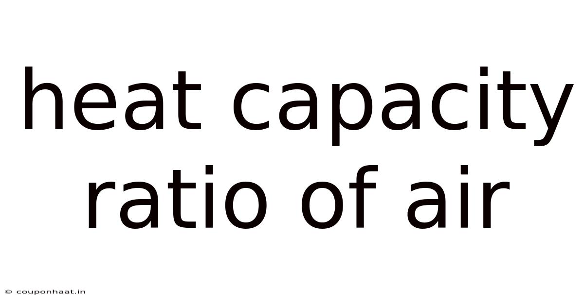 Heat Capacity Ratio Of Air