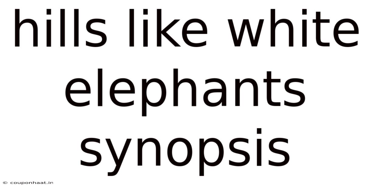 Hills Like White Elephants Synopsis
