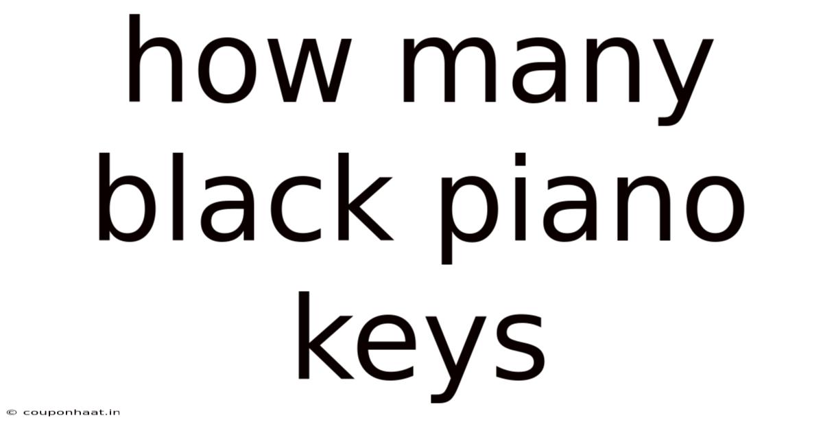 How Many Black Piano Keys