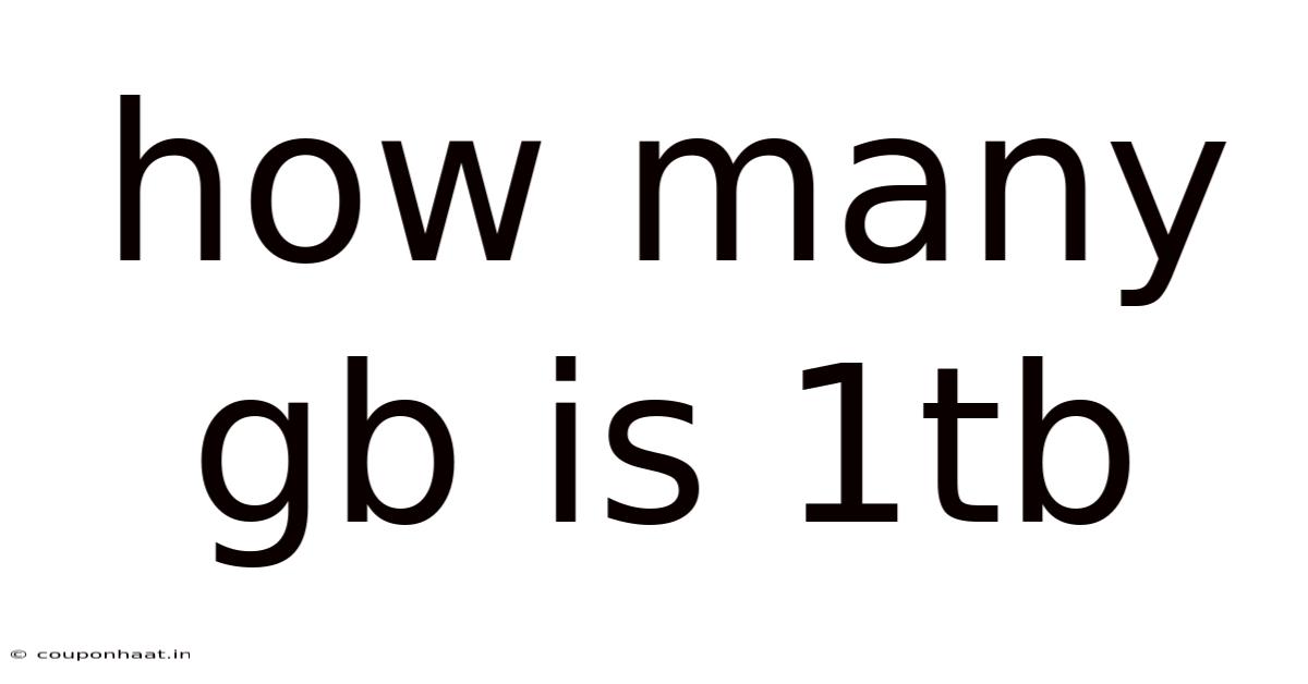 How Many Gb Is 1tb