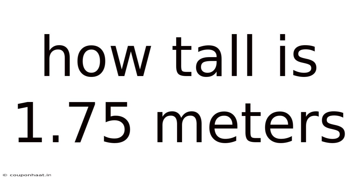 How Tall Is 1.75 Meters