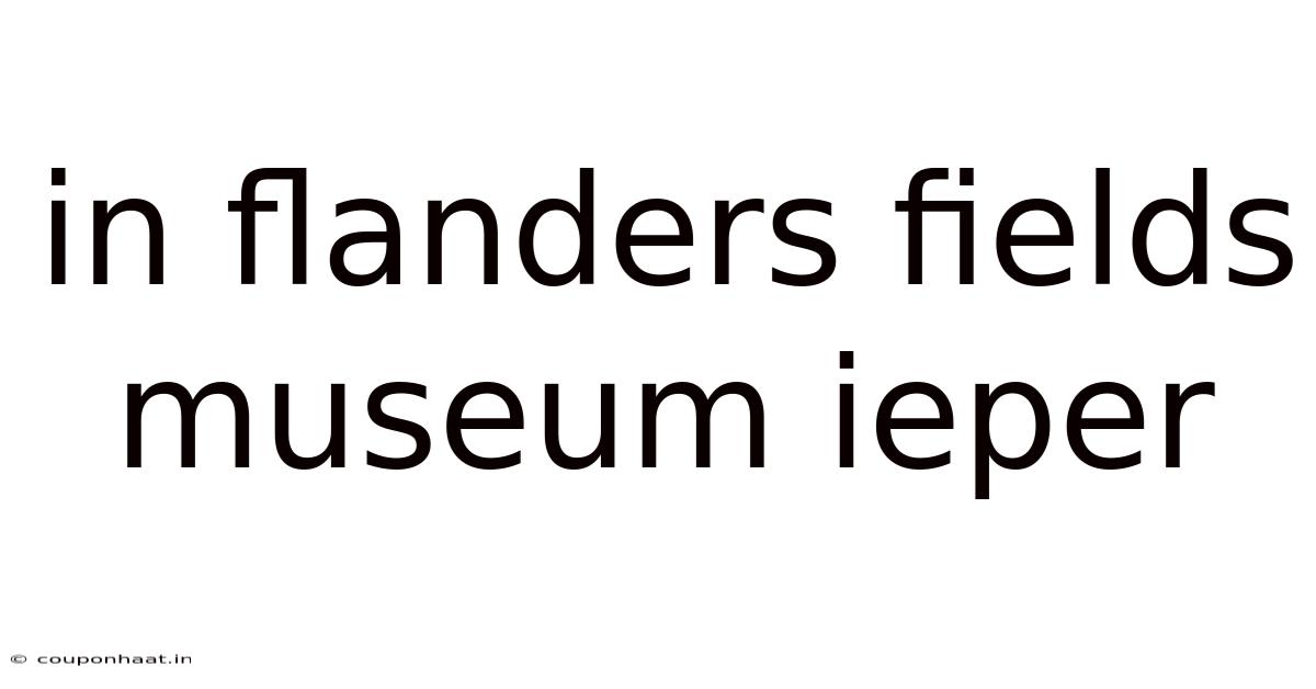 In Flanders Fields Museum Ieper