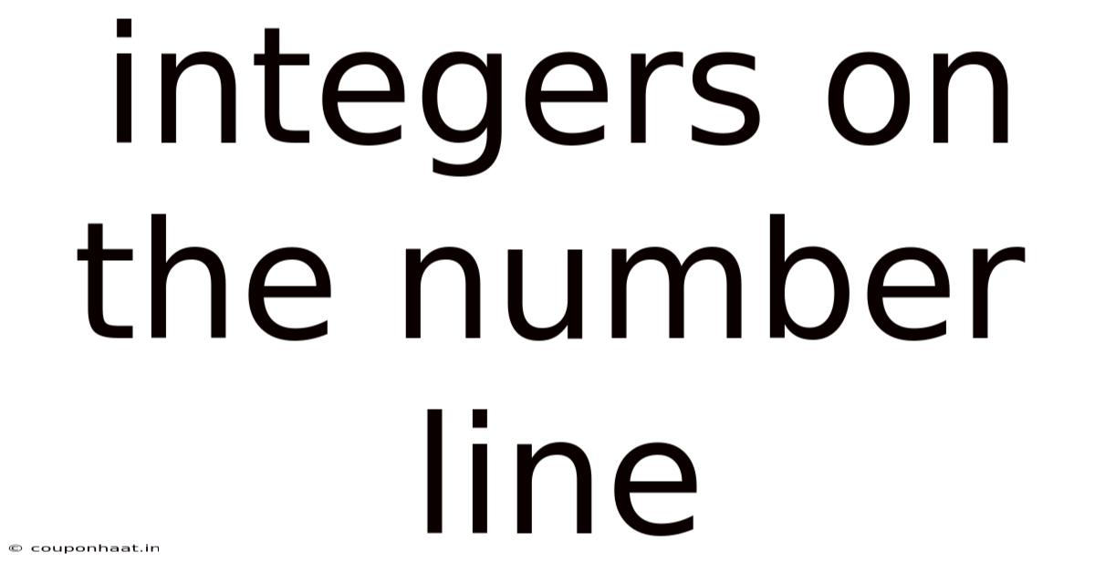 Integers On The Number Line